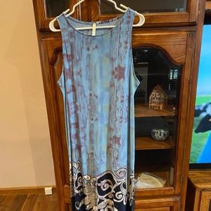 Emerald Blue Print Dress